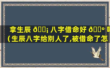 拿生辰 🐡 八字借命好 🌺 吗（生辰八字给别人了,被借命了怎么办）